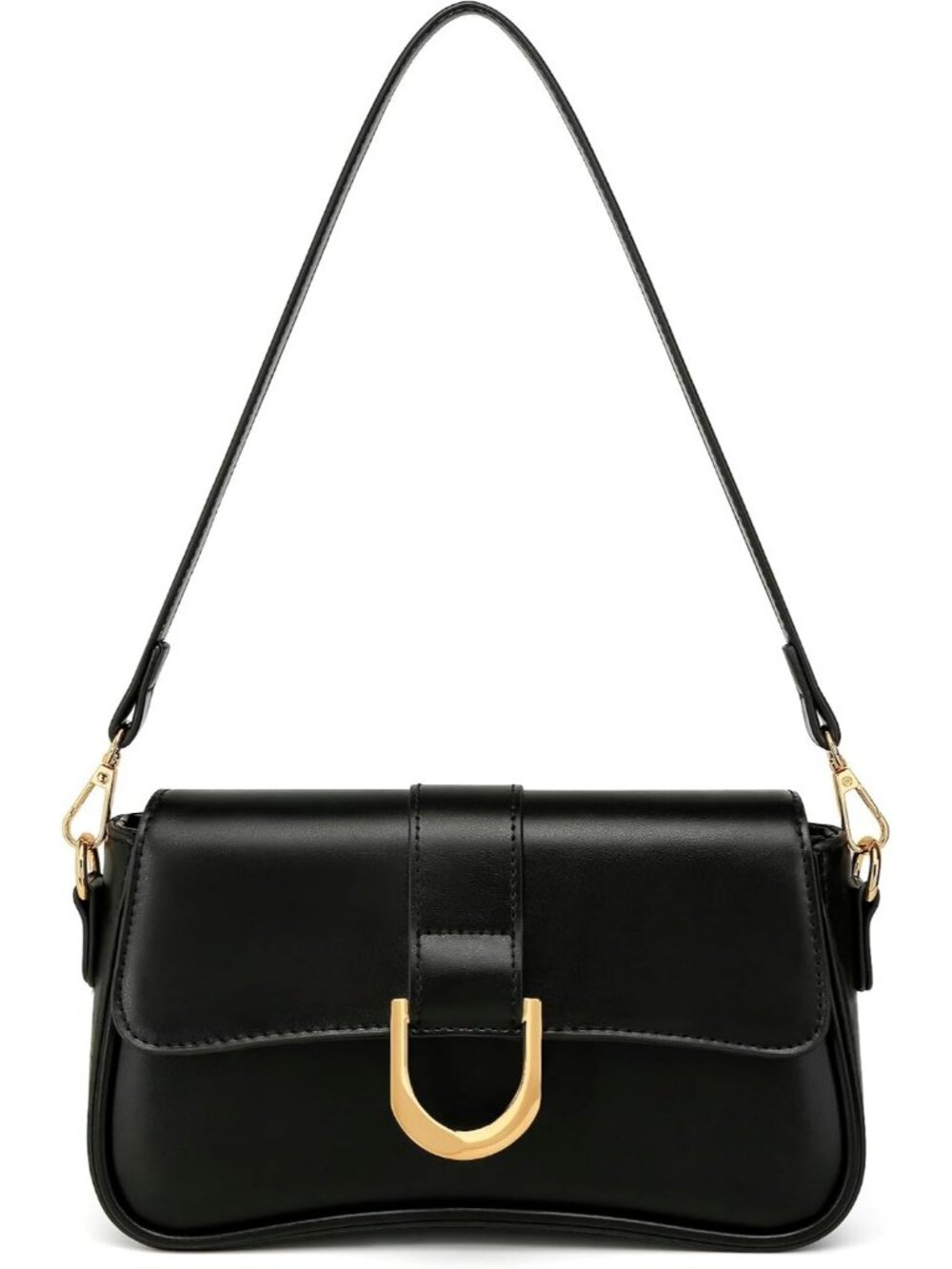 Women's Black Small Cute Purse Retro Clutch Underarm Hobo Shoulder Bag
